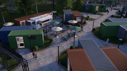 Shipping Container Plaza Brings New Energy to Downtown Cotter - USA Containers