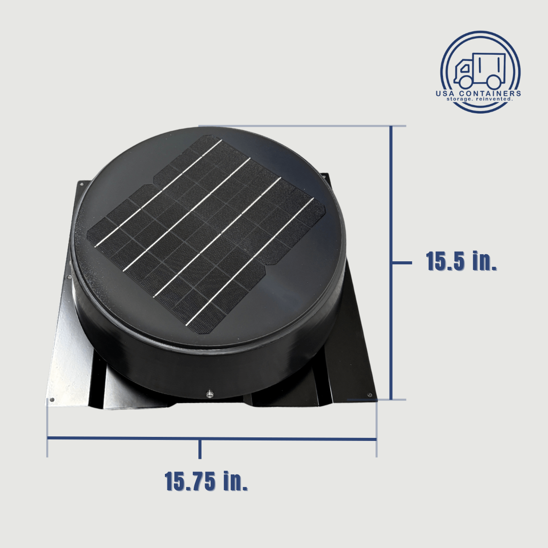 10W Solar Powered Shipping Container Roof Vent – Waterproof & Easy to Install - USA Containers