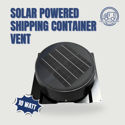 10W Solar Powered Shipping Container Roof Vent – Waterproof & Easy to Install - USA Containers