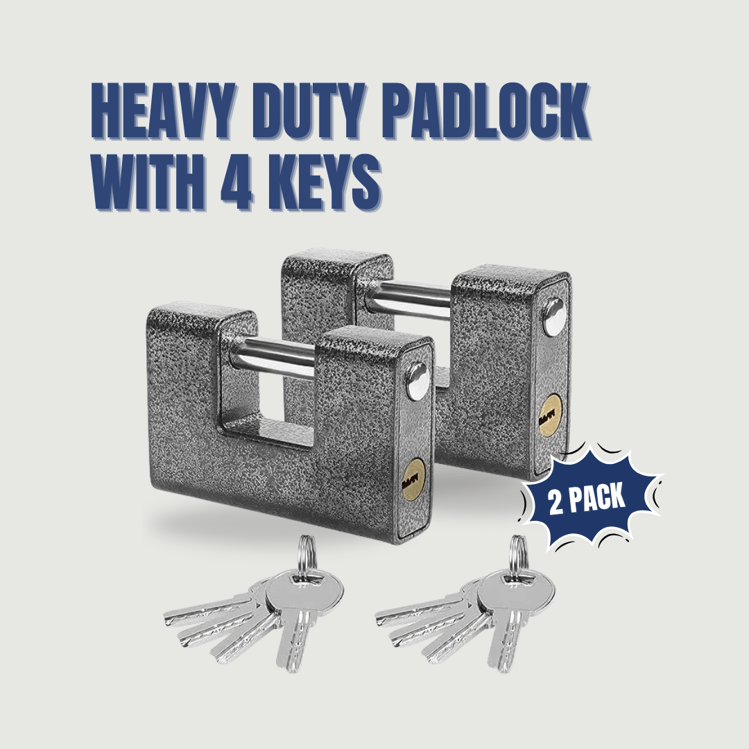 Shipping Container Locks - Heavy Duty Padlock with 4 Keys - USA Containers