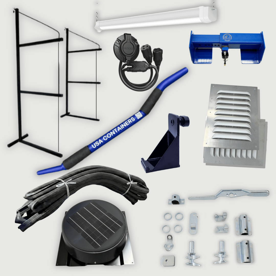 Complete Container Upgrade Kit - Ultimate Shipping Container Transformation System - USA Containers
