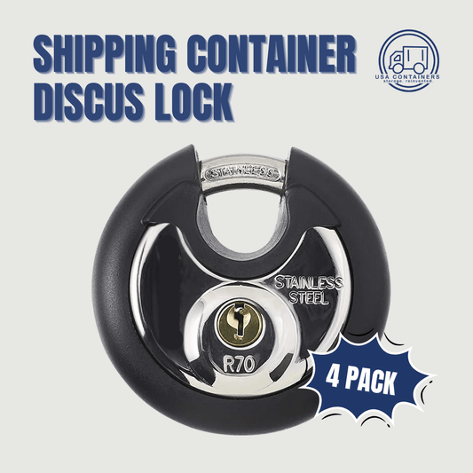 Shipping Container Lock - 70mm Commercial Discus Lock with Stainless Steel Shackle (4 - Pack) - USA Containers