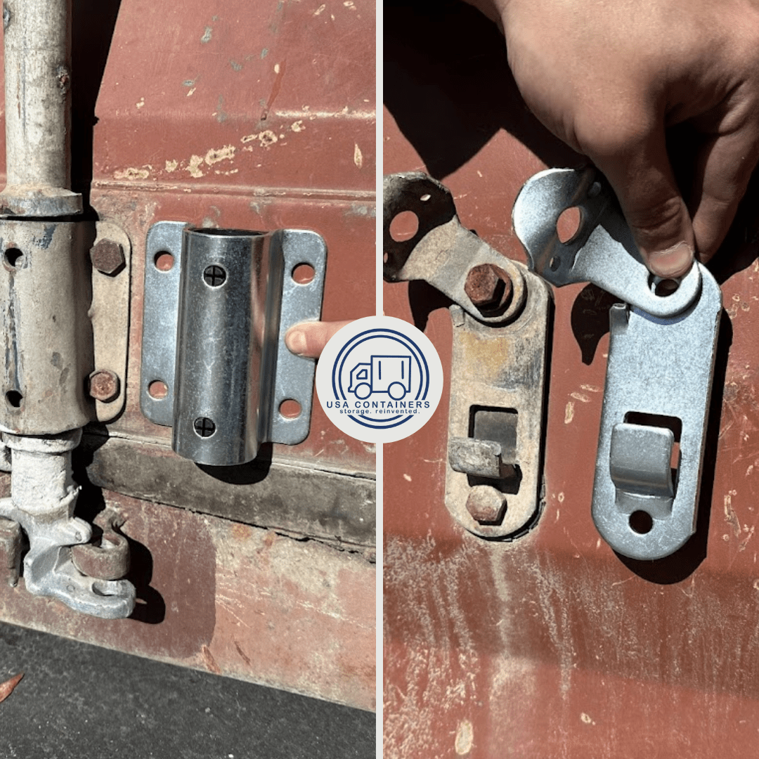 Shipping Container Door Lock Parts - Not Including Bar - USA Containers