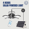 Solar-powered container light that needs no wiring or electrician