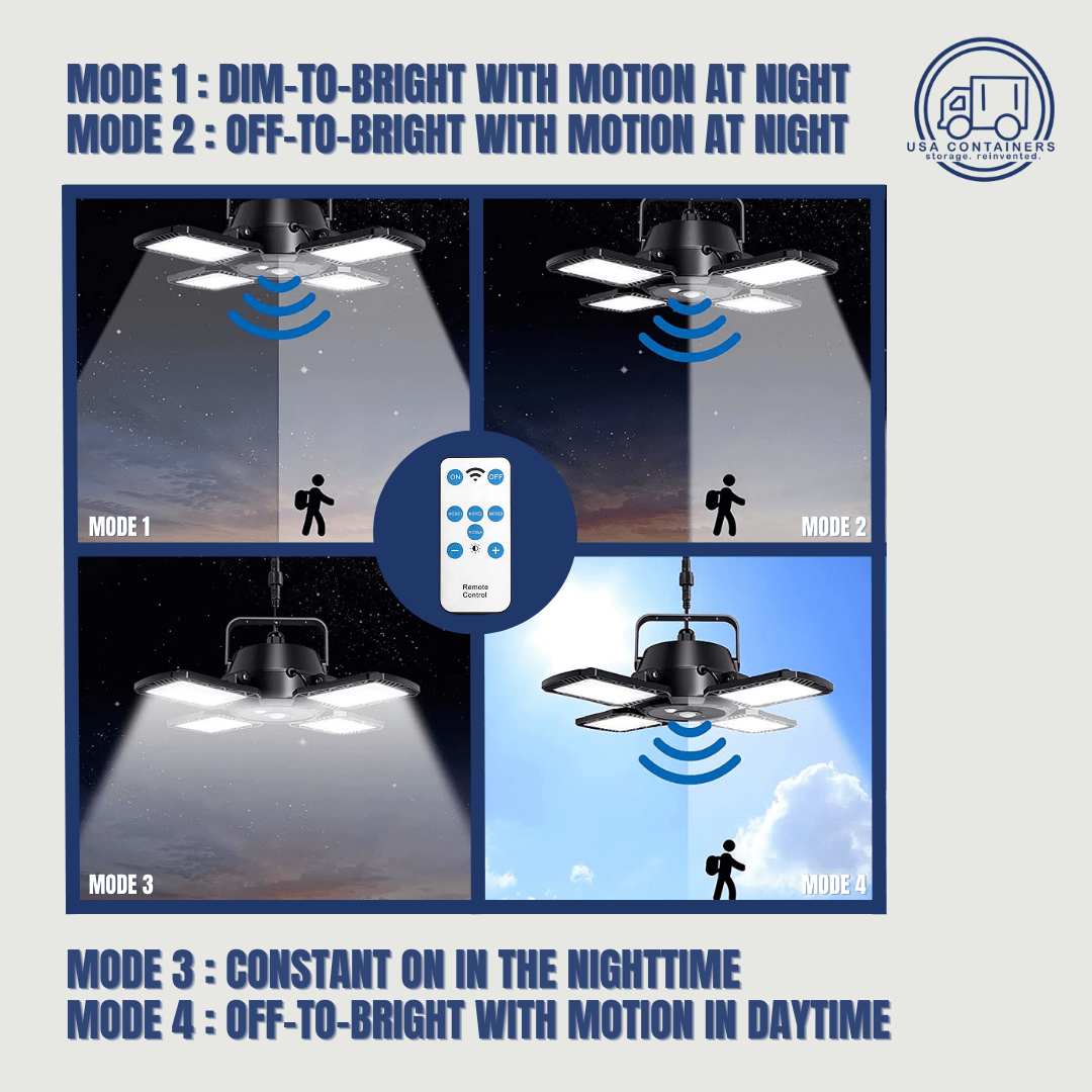 Interior Solar Powered Fan - shaped Light - USA Containers