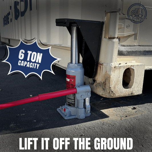 Shipping Container Lift & Level Bundle – Lifting Bracket + Bottle Jack - USA Containers