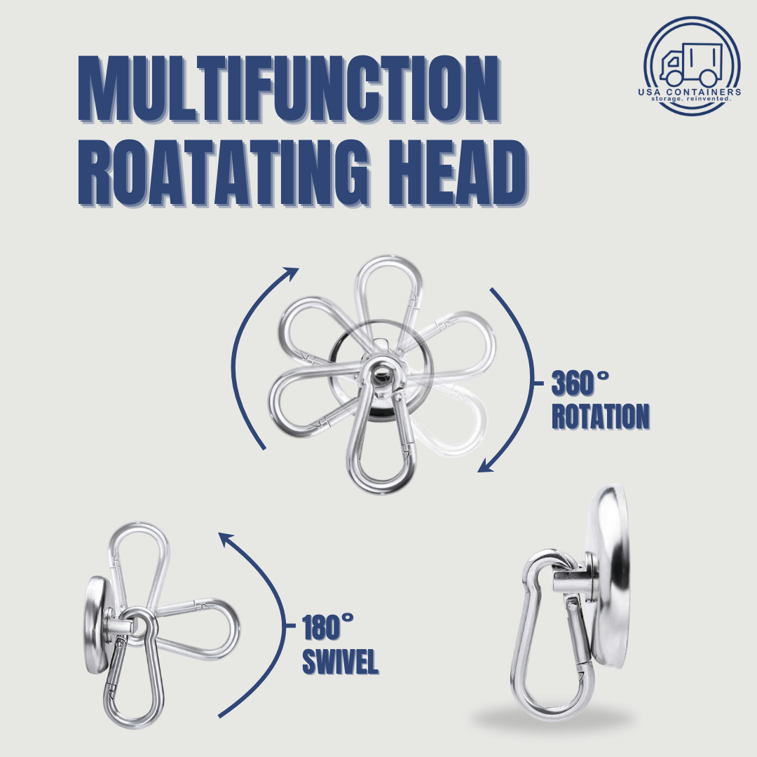 Shipping Container Magnetic Hooks - 4 pack or 6 pack - USA Containers