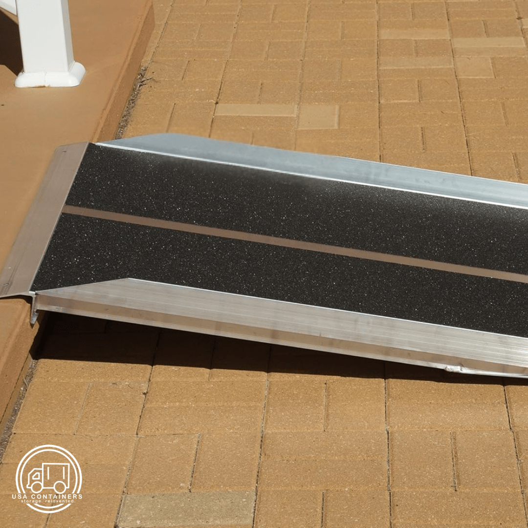 Shipping Container Ramp - Metal - Non - slip surface - USA Containers