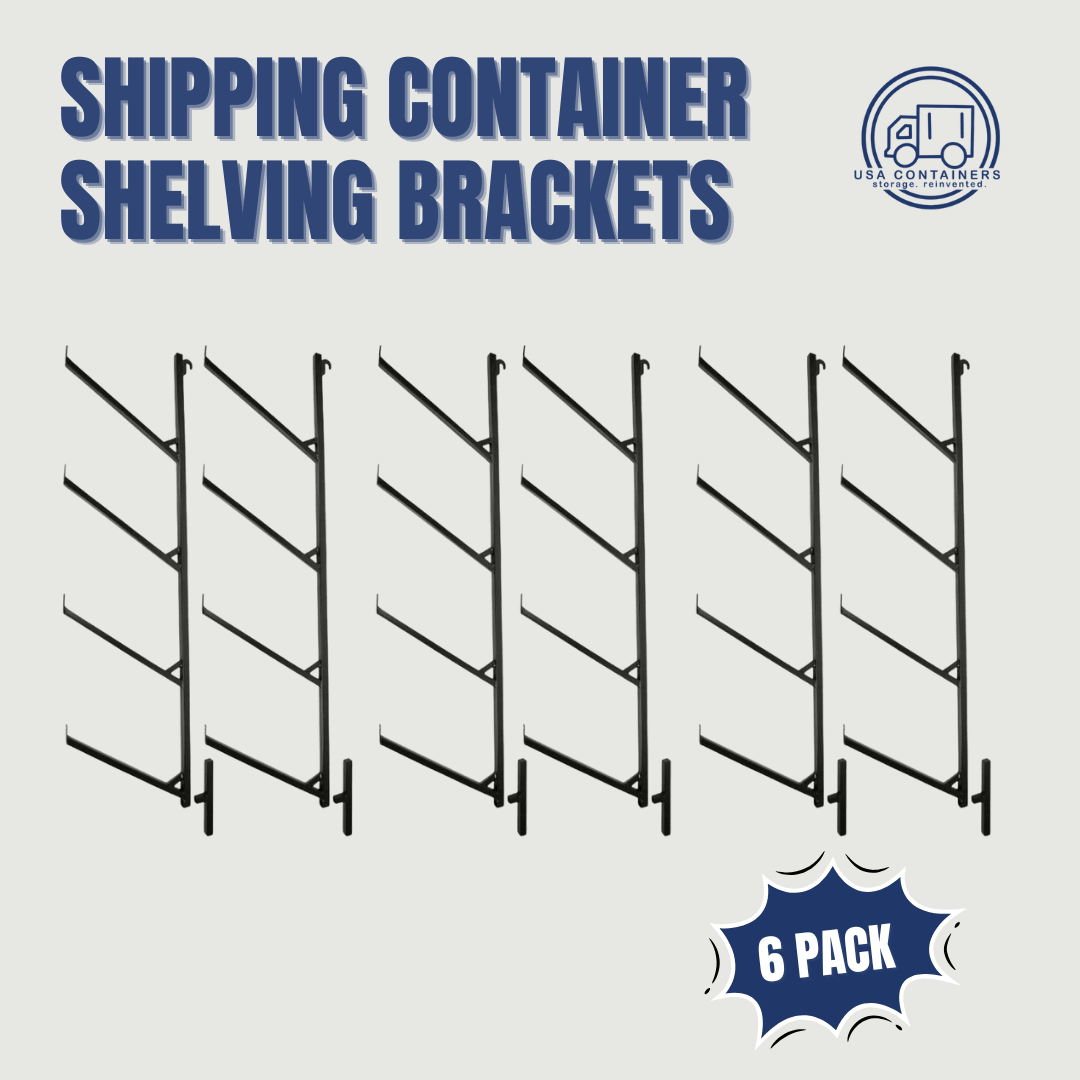 Shipping Container Shelving Brackets / Pipe Racks 4 level - USA Containers