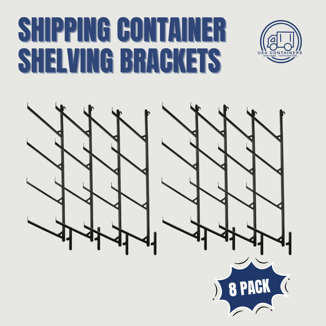 Shipping Container Shelving Brackets / Pipe Racks 4 level - USA Containers
