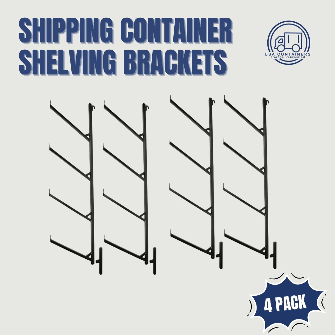 Shipping Container Shelving Brackets / Pipe Racks 4 level - USA Containers
