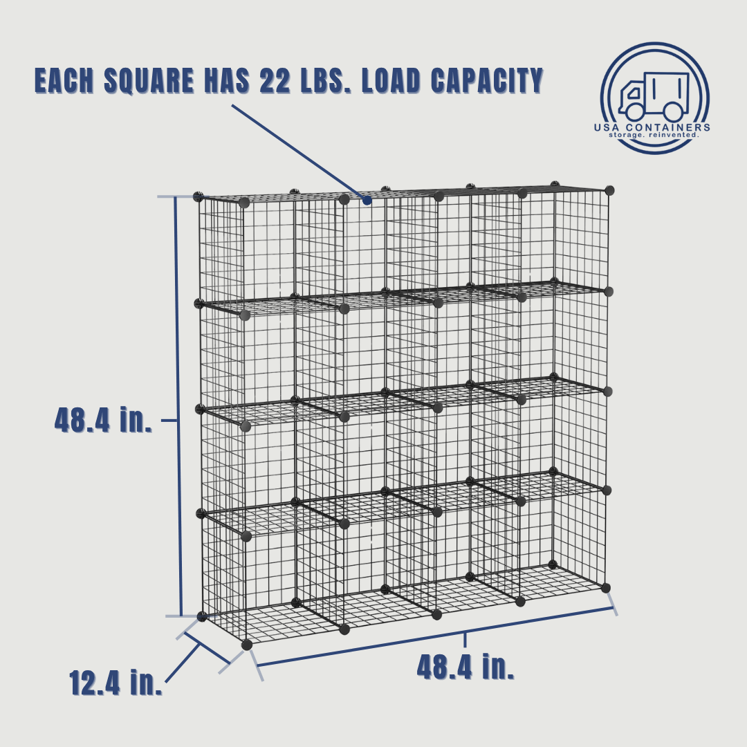 Shipping Container Organizing Shelves 16 cube - USA Containers