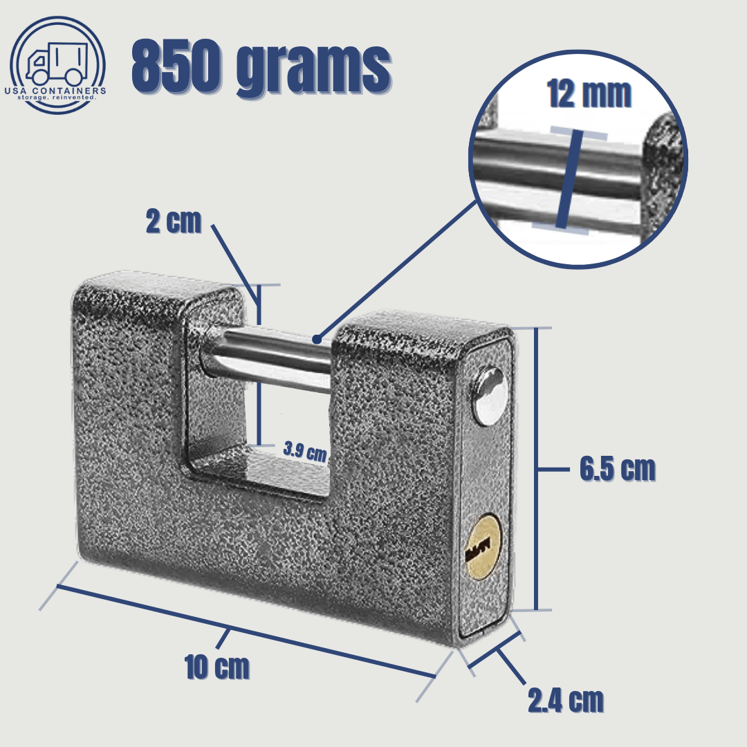 Shipping Container Locks - Heavy Duty Padlock with 4 Keys - USA Containers