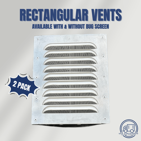 Shipping Container Rectangular Vents - 2 Pack - USA Containers