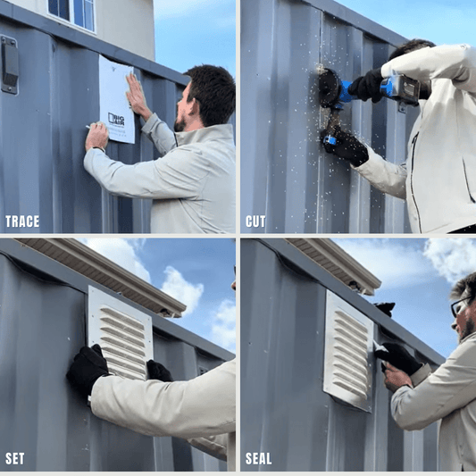 Shipping Container Rectangular Vents - 2 Pack - USA Containers