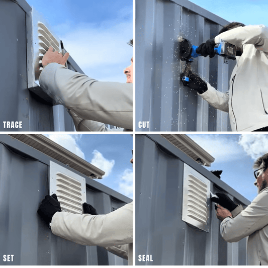 Shipping Container Rectangular Vents - 2 Pack - USA Containers