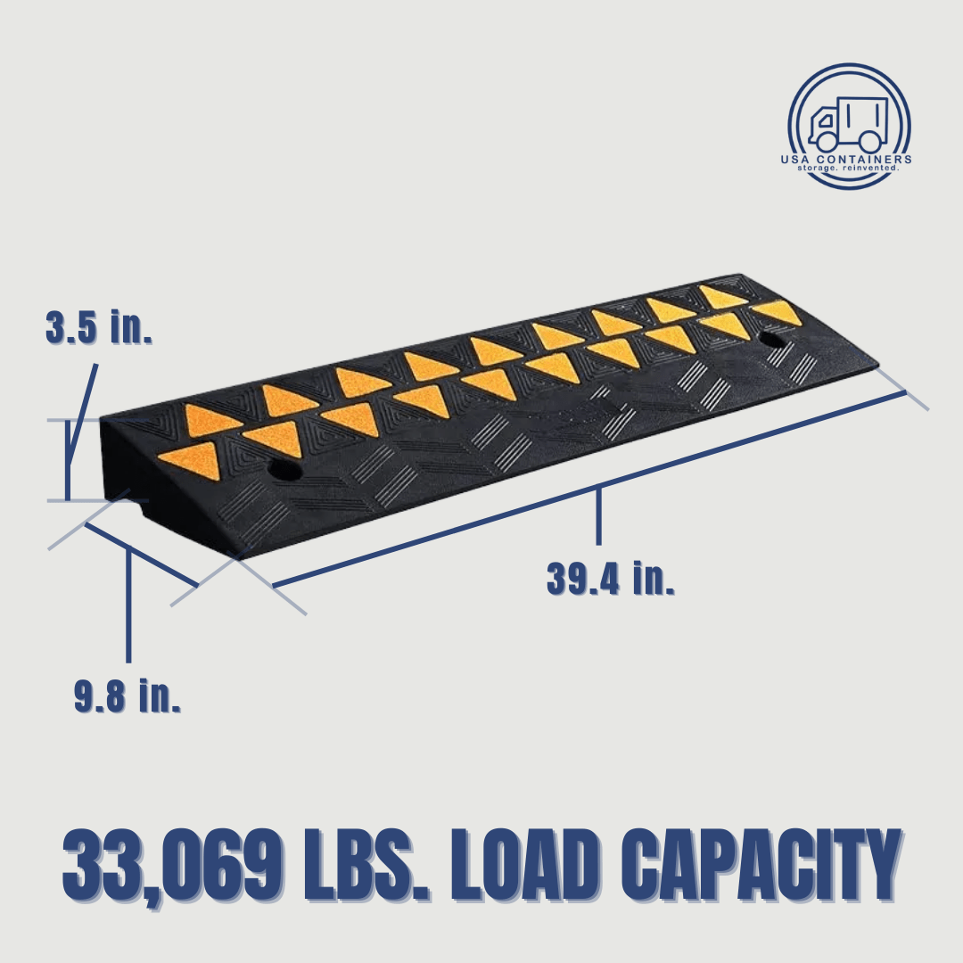 Shipping Container Ramp - Heavy duty rubber transition ramp - USA Containers