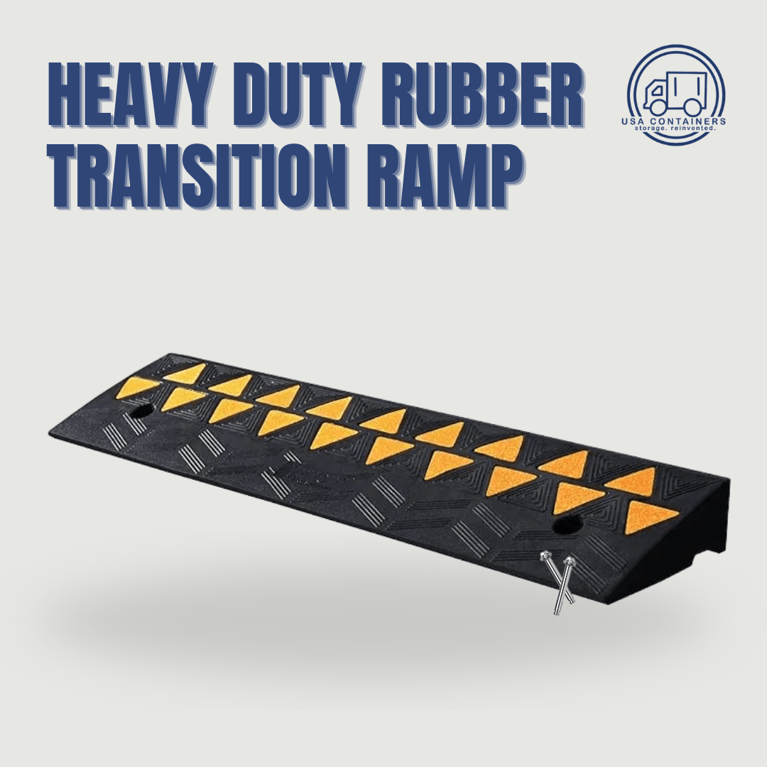 Shipping Container Ramp - Heavy duty rubber transition ramp - USA Containers