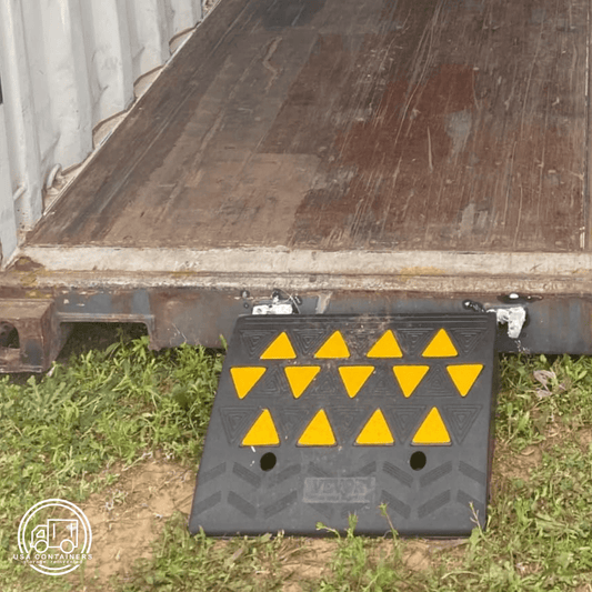 Shipping Container - Rubber Wheel Ramps 6"H - USA Containers