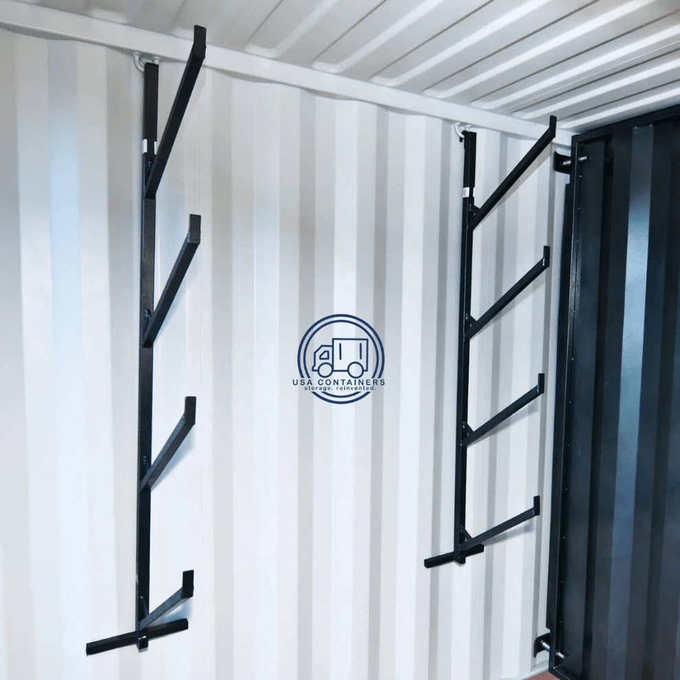 Shipping Container Hanging Racks Shipping Container Shelving Brackets / Pipe Racks 4 level – USA Containers