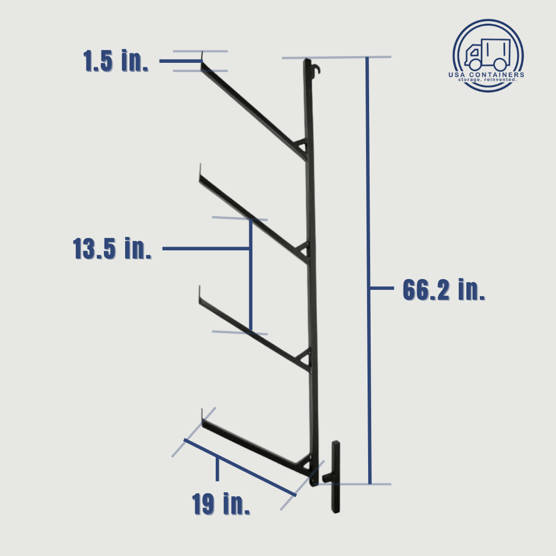 Shipping Container Shelving Brackets / Pipe Racks Sold in Pairs - USA Containers