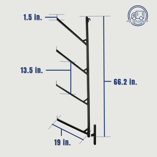 Shipping Container Shelving Brackets / Pipe Racks Sold in Pairs - USA Containers