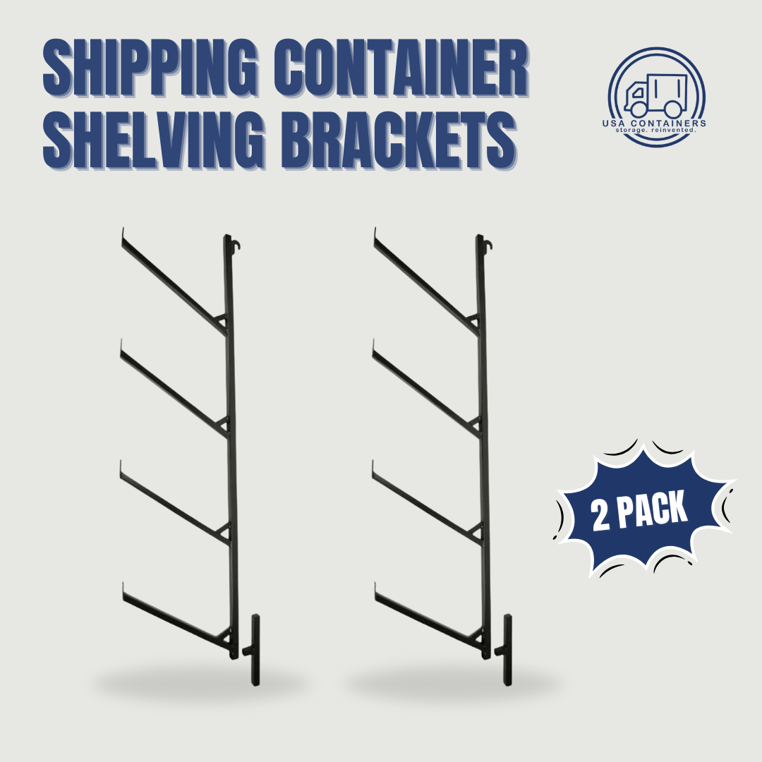 Shipping Container Shelving Brackets / Pipe Racks Sold in Pairs - USA Containers
