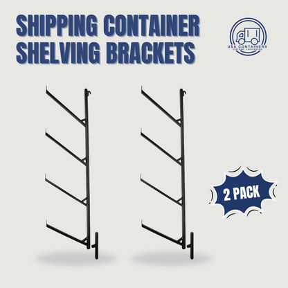 Shipping Container Shelving Brackets / Pipe Racks Sold in Pairs - USA Containers