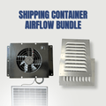 Shipping Container Ventilation Kit: Louvered Intake Vents + Powered Exhaust Fan - USA Containers