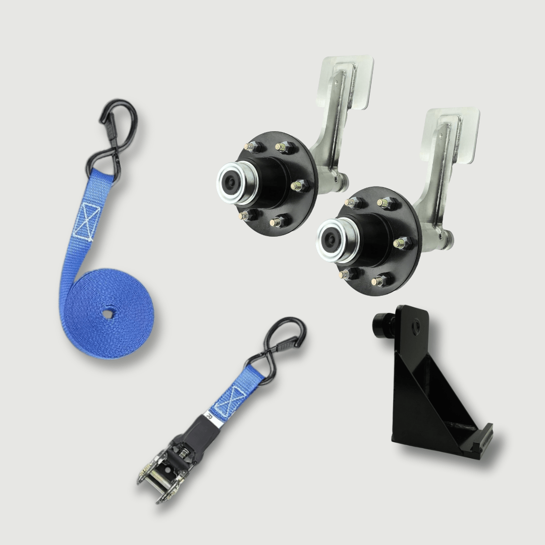 Shipping Container Wheel Kit Bundle – Wheel Hubs + Straps + Bracket - USA Containers