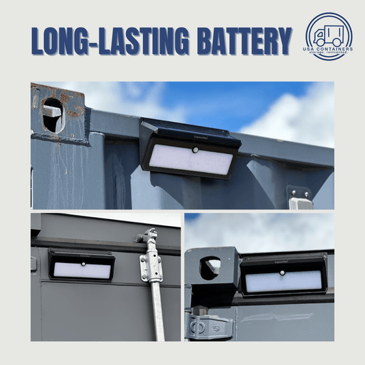 Shipping Container Exterior Solar Powered Ultra - Bright Lights - Motion Detecting - Easy Install (4 pack) - USA Containers