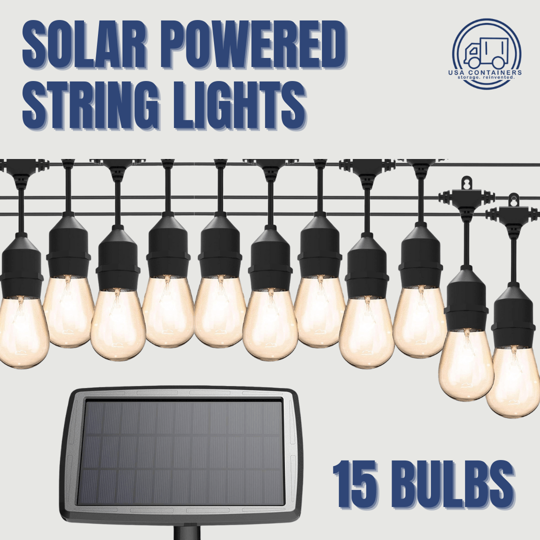 Shipping Container Solar Powered Lights (15 Lights) - USA Containers