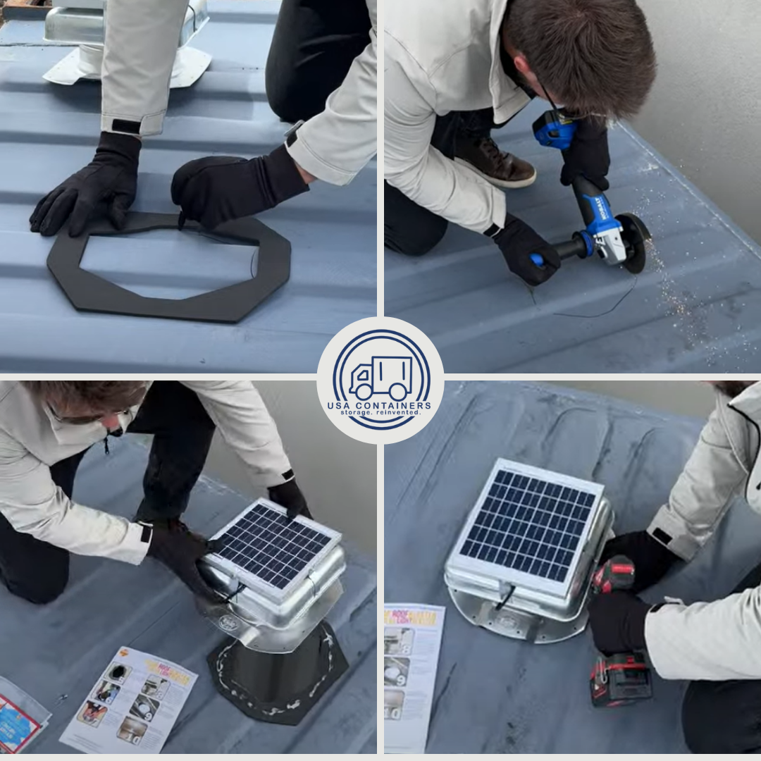 Shipping Container Solar Powered Vent - Fits Conex Containers