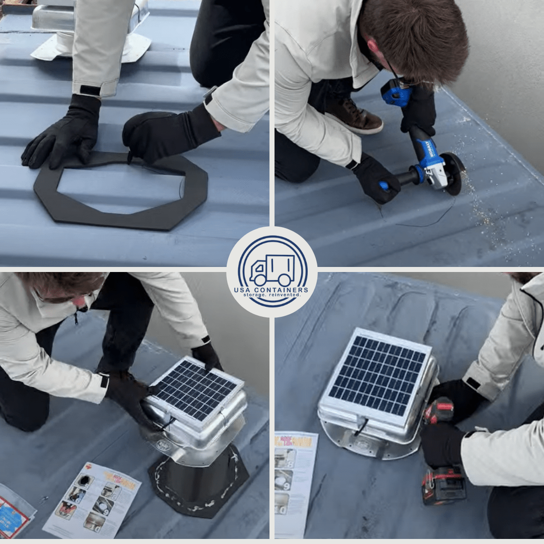 Shipping Container Solar Powered Vent - Fits Conex Containers