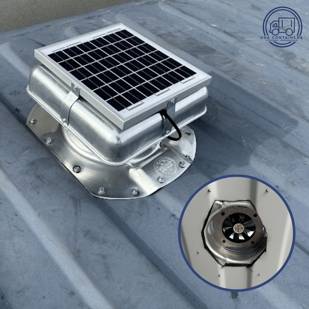 Shipping Container Solar Powered Vent - Fits Conex Containers