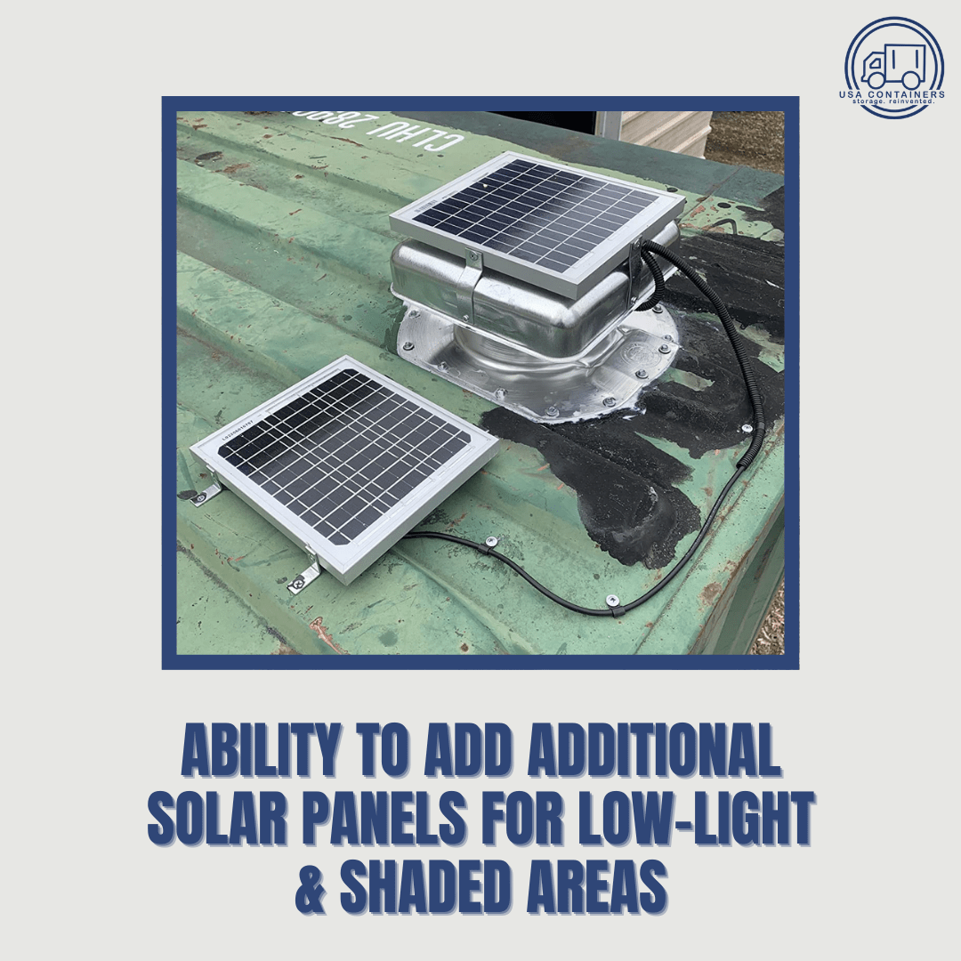 Shipping Container Solar Powered Vent - Fits Conex Containers