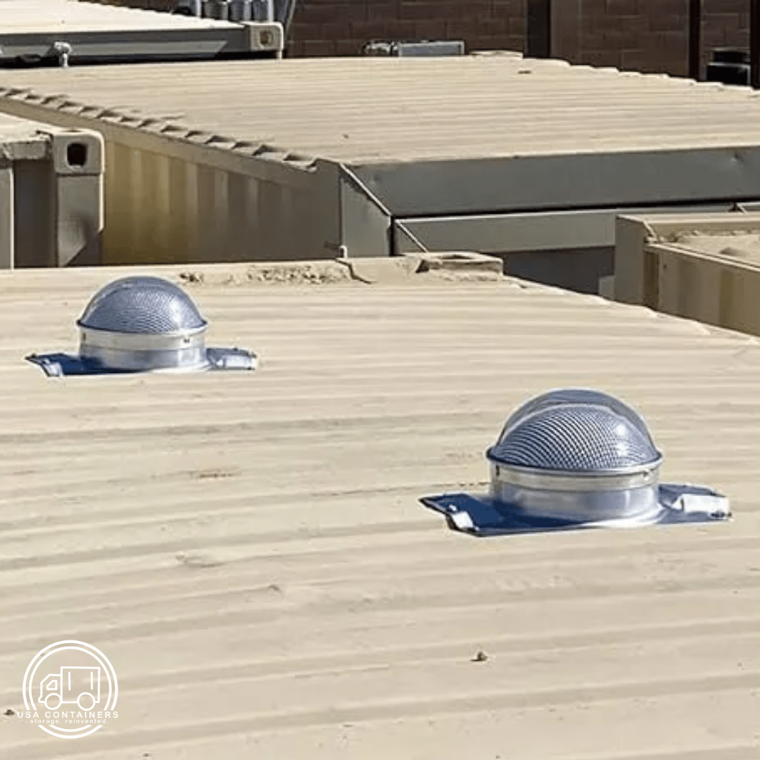 Shipping Container Corrugated Tubular Skylight - Solar Powered - USA Containers