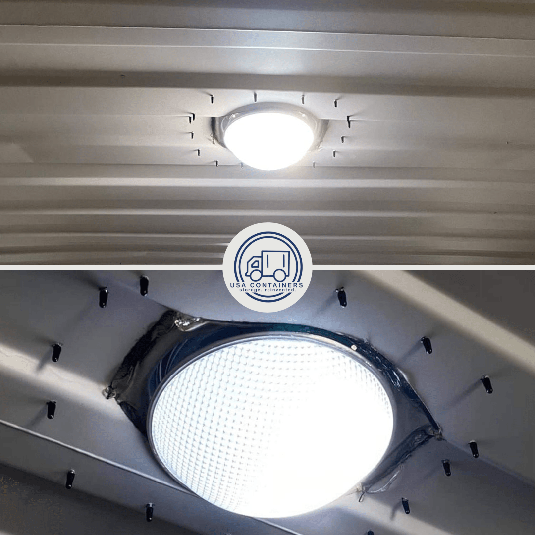 Shipping Container Corrugated Tubular Skylight - Solar Powered - USA Containers