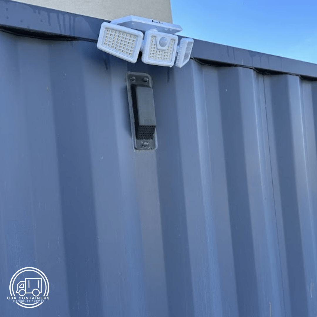 Shipping Container Ultra - wide Adjustable Display Solar Powered Lights - USA Containers