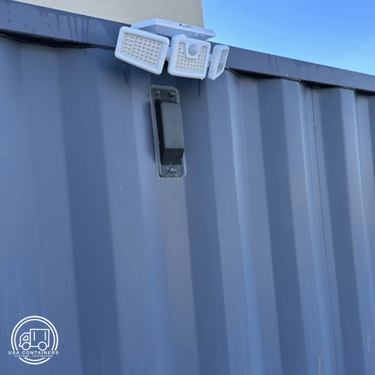 Shipping Container Ultra - wide Adjustable Display Solar Powered Lights - USA Containers
