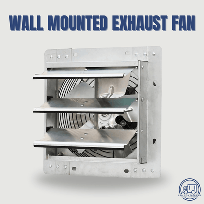 Shipping Container 10" Wall Mounted Exhaust Fan, Silver (power and thermostat available) - USA Containers