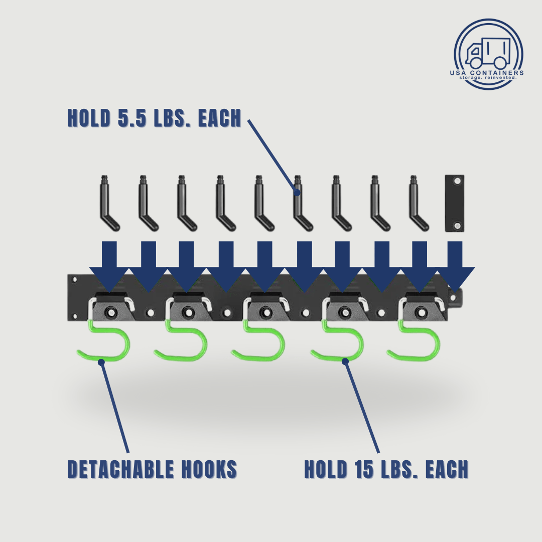 Shipping Container Wall Mounted Tool Hanger - USA Containers