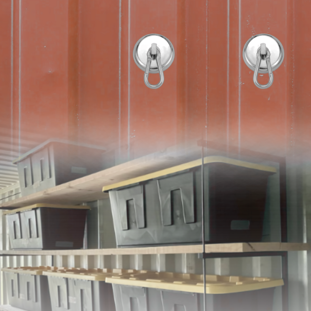 Container Organization Pro Kit - Shelving + Magnetic Hooks