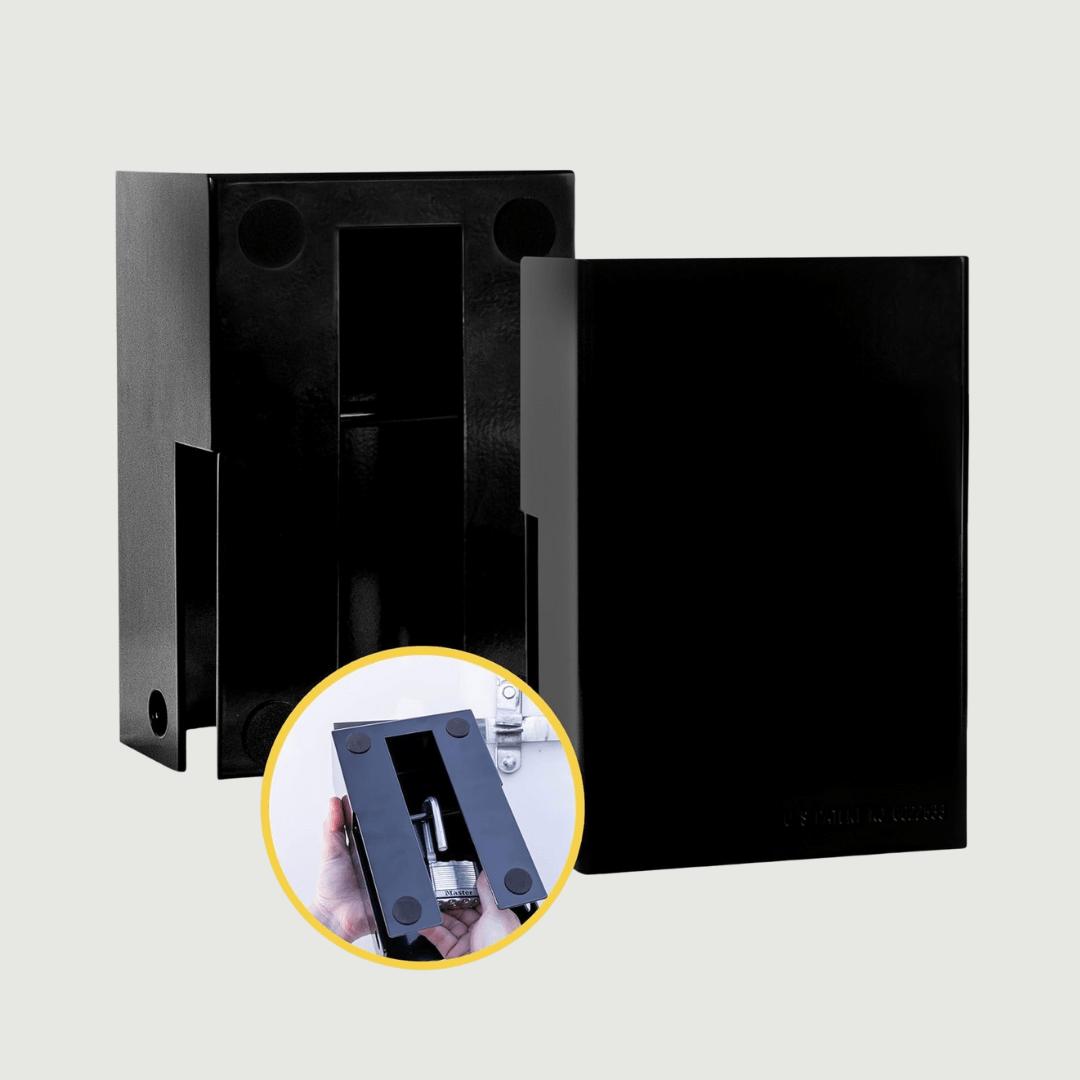 Heavy - Duty Steel Lock Box – Powder - Coated Cam - Bar Protector for Shipping Containers & Trailers - USA Containers