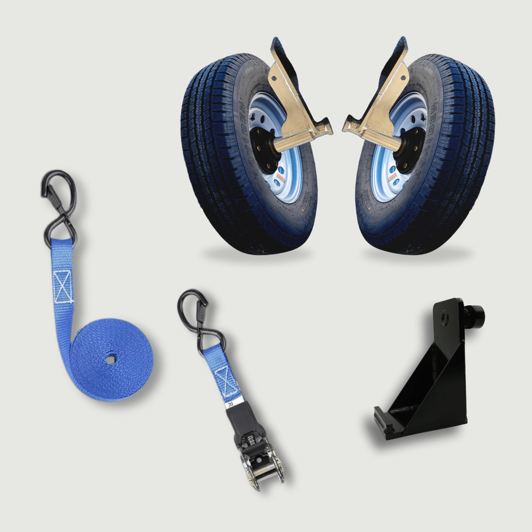 Shipping Container Wheel Kit Bundle – Wheel Hubs + Straps + Bracket - USA Containers