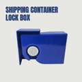 Steel container lock box that shields the puck lock from bolt cutters