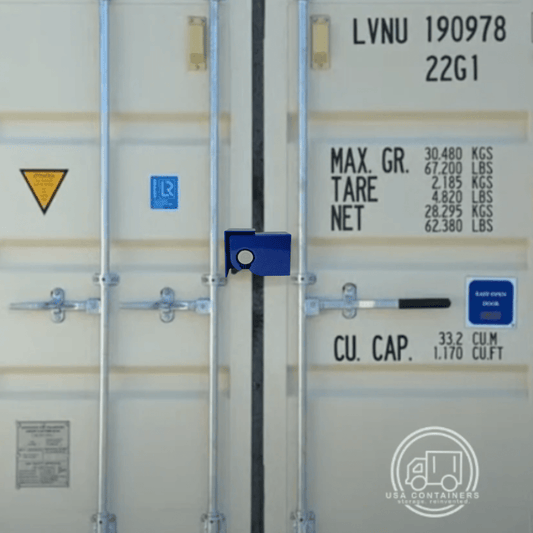Shipping container lock box protecting the lock from cutting attacks